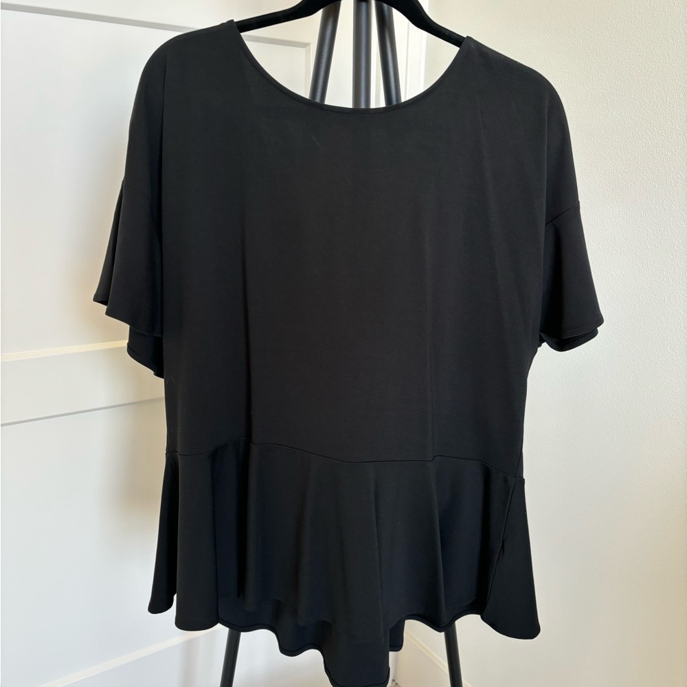 Banana Republic Peplum Lace-up Back Blouse